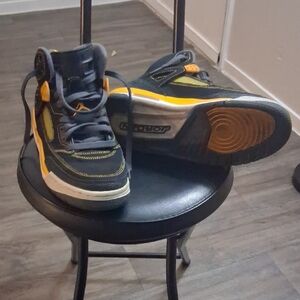Nike Black and Yellow High-Top Sneakers